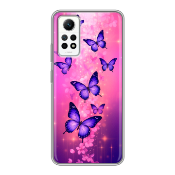 Силиконовый чехол на Xiaomi RedMi Note 12 Pro 4G с принтом Бабочки