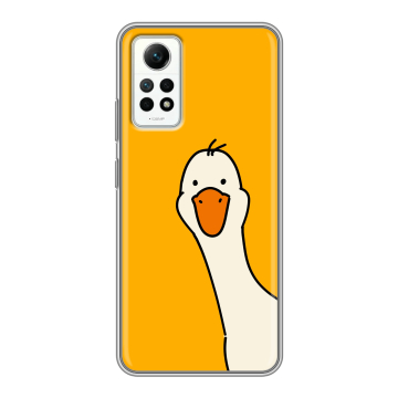 Силиконовый чехол на Xiaomi RedMi Note 12 Pro 4G с принтом Утка Силиконовый чехол на Xiaomi RedMi Note 12 Pro 4G с принтом Утка