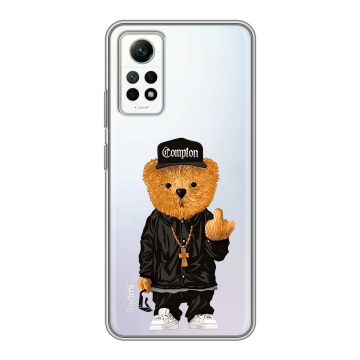 Силиконовый чехол на Xiaomi RedMi Note 12 Pro 4G с принтом Мишка Силиконовый чехол на Xiaomi RedMi Note 12 Pro 4G с принтом Мишка