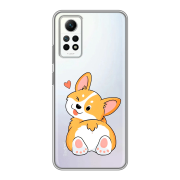 Силиконовый чехол на Xiaomi RedMi Note 12 Pro 4G с принтом Корги Силиконовый чехол на Xiaomi RedMi Note 12 Pro 4G с принтом Корги