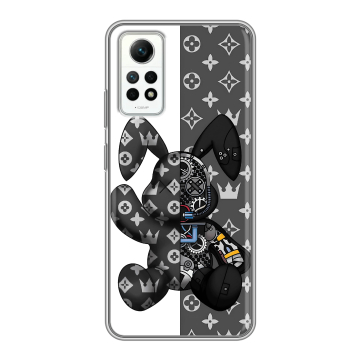 Силиконовый чехол на Xiaomi RedMi Note 12 Pro 4G с принтом Луи робот