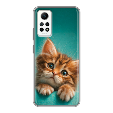 Силиконовый чехол на Xiaomi RedMi Note 12 Pro 4G с принтом котенок