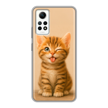 Силиконовый чехол на Xiaomi RedMi Note 12 Pro 4G с принтом котенок Силиконовый чехол на Xiaomi RedMi Note 12 Pro 4G с принтом котенок