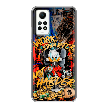 Силиконовый чехол на Xiaomi RedMi Note 12 Pro 4G с принтом Дональд Дак Деньги