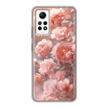 Силиконовый чехол на Xiaomi RedMi Note 12 Pro 4G с принтом Розовые розы Силиконовый чехол на Xiaomi RedMi Note 12 Pro 4G с принтом Розовые розы