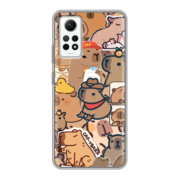 Силиконовый чехол на Xiaomi RedMi Note 12 Pro 4G с принтом капибара Силиконовый чехол на Xiaomi RedMi Note 12 Pro 4G с принтом капибара