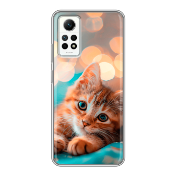 Силиконовый чехол на Xiaomi RedMi Note 12 Pro 4G с принтом котик Силиконовый чехол на Xiaomi RedMi Note 12 Pro 4G с принтом котик
