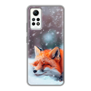 Силиконовый чехол на Xiaomi RedMi Note 12 Pro 4G с принтом лиса Силиконовый чехол на Xiaomi RedMi Note 12 Pro 4G с принтом лиса