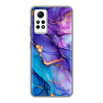 Силиконовый чехол на Xiaomi RedMi Note 12 Pro 4G с принтом синий мрамор Силиконовый чехол на Xiaomi RedMi Note 12 Pro 4G с принтом синий мрамор
