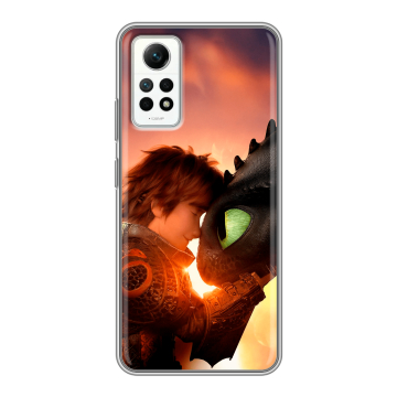 Силиконовый чехол на Xiaomi RedMi Note 12 Pro 4G с принтом Как приручить дракона Силиконовый чехол на Xiaomi RedMi Note 12 Pro 4G с принтом Как приручить дракона