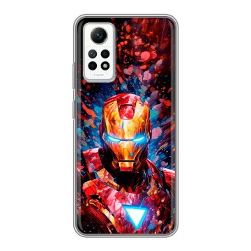 Силиконовый чехол на Xiaomi RedMi Note 12 Pro 4G с принтом Железный человек Ironman Силиконовый чехол на Xiaomi RedMi Note 12 Pro 4G с принтом Железный человек Ironman