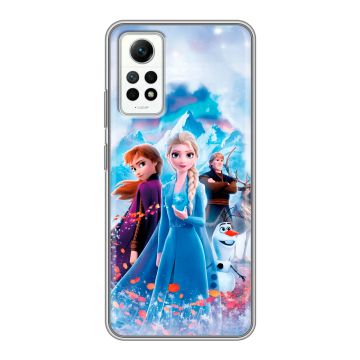 Силиконовый чехол на Xiaomi RedMi Note 12 Pro 4G с принтом Холодное сердце Frozen