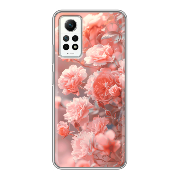 Силиконовый чехол на Xiaomi RedMi Note 12 Pro 4G с принтом Розы цветы