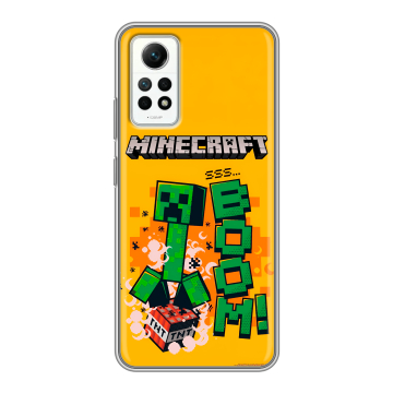 Силиконовый чехол на Xiaomi RedMi Note 12 Pro 4G с принтом Майнкрафт Minecraft Силиконовый чехол на Xiaomi RedMi Note 12 Pro 4G с принтом Майнкрафт Minecraft