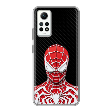 Силиконовый чехол на Xiaomi RedMi Note 12 Pro 4G с принтом человек паук spiderman Силиконовый чехол на Xiaomi RedMi Note 12 Pro 4G с принтом человек паук spiderman