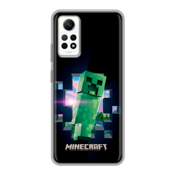 Силиконовый чехол на Xiaomi RedMi Note 12 Pro 4G с принтом Майнкрафт Minecraft Силиконовый чехол на Xiaomi RedMi Note 12 Pro 4G с принтом Майнкрафт Minecraft