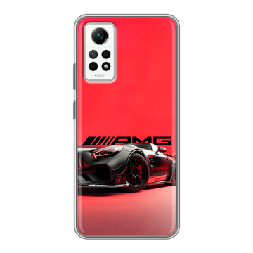 Силиконовый чехол на Xiaomi RedMi Note 12 Pro 4G с принтом Мерседес Mercedes AMG