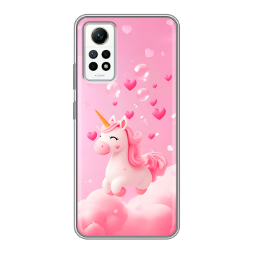 Силиконовый чехол на Xiaomi RedMi Note 12 Pro 4G с принтом Единорог