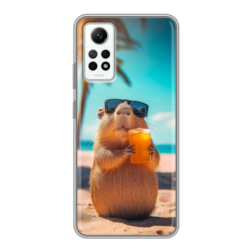 Силиконовый чехол на Xiaomi RedMi Note 12 Pro 4G с принтом Капибара Силиконовый чехол на Xiaomi RedMi Note 12 Pro 4G с принтом Капибара