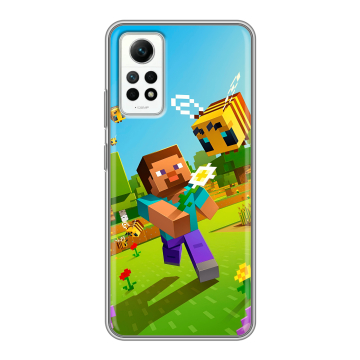 Силиконовый чехол на Xiaomi RedMi Note 12 Pro 4G с принтом Майнкрафт Minecraft Силиконовый чехол на Xiaomi RedMi Note 12 Pro 4G с принтом Майнкрафт Minecraft