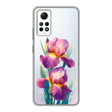 Силиконовый чехол на Xiaomi RedMi Note 12 Pro 4G с принтом Цветы орхидеи