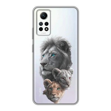 Силиконовый чехол на Xiaomi RedMi Note 12 Pro 4G с принтом Львы