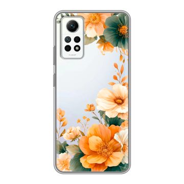 Силиконовый чехол на Xiaomi RedMi Note 12 Pro 4G с принтом Цветы принт