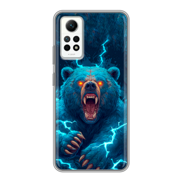 Силиконовый чехол на Xiaomi RedMi Note 12 Pro 4G с принтом Медведь