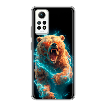Силиконовый чехол на Xiaomi RedMi Note 12 Pro 4G с принтом Медведь