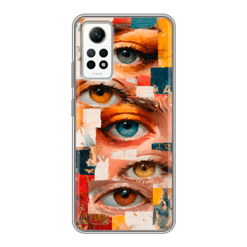 Силиконовый чехол на Xiaomi RedMi Note 12 Pro 4G с принтом Модный принт
