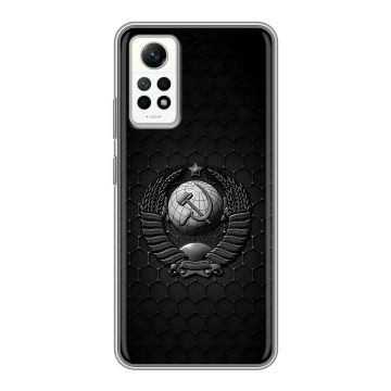 Силиконовый чехол на Xiaomi RedMi Note 12 Pro 4G с принтом Герб Флаг СССР Силиконовый чехол на Xiaomi RedMi Note 12 Pro 4G с принтом Герб Флаг СССР