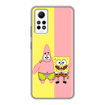 Силиконовый чехол на Xiaomi RedMi Note 12 Pro 4G с принтом Спанч боб Спанчбоб