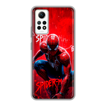 Силиконовый чехол на Xiaomi RedMi Note 12 Pro 4G с принтом Spiderman Человек паук Силиконовый чехол на Xiaomi RedMi Note 12 Pro 4G с принтом Spiderman Человек паук