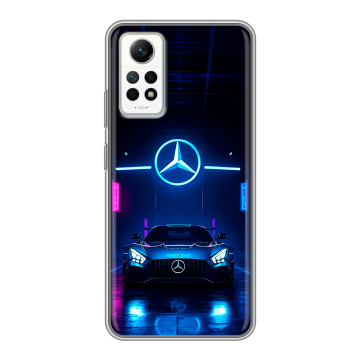 Силиконовый чехол на Xiaomi RedMi Note 12 Pro 4G с принтом Mercedes Мерседес