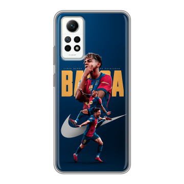 Силиконовый чехол на Xiaomi RedMi Note 12 Pro 4G с принтом Барселона Barca Yamal 