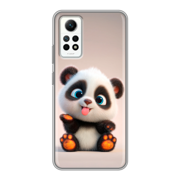Силиконовый чехол на Xiaomi RedMi Note 12 Pro 4G с принтом милая панда Силиконовый чехол на Xiaomi RedMi Note 12 Pro 4G с принтом милая панда