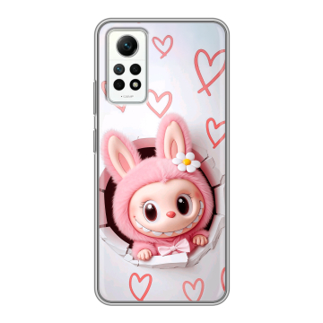 Силиконовый чехол на Xiaomi RedMi Note 12 Pro 4G с принтом Labubu Лабубу Силиконовый чехол на Xiaomi RedMi Note 12 Pro 4G с принтом Labubu Лабубу
