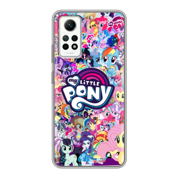 Силиконовый чехол на Xiaomi RedMi Note 12 Pro 4G с принтом My little pony Дружба чудо