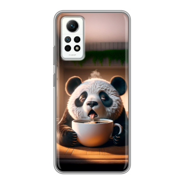 Силиконовый чехол на Xiaomi RedMi Note 12 Pro 4G с принтом смешная панда Силиконовый чехол на Xiaomi RedMi Note 12 Pro 4G с принтом смешная панда