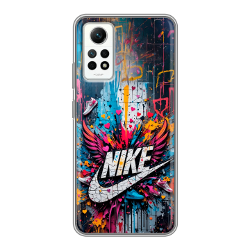 Силиконовый чехол на Xiaomi RedMi Note 12 Pro 4G с принтом Nike Найк Силиконовый чехол на Xiaomi RedMi Note 12 Pro 4G с принтом Nike Найк