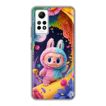 Силиконовый чехол на Xiaomi RedMi Note 12 Pro 4G с принтом Labubu Лабубу Силиконовый чехол на Xiaomi RedMi Note 12 Pro 4G с принтом Labubu Лабубу