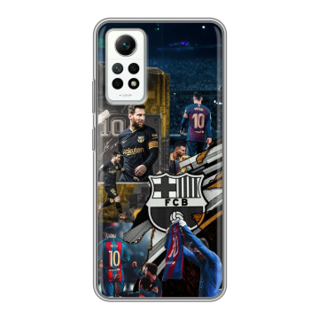 Силиконовый чехол на Xiaomi RedMi Note 12 Pro 4G с принтом Messi Barcelona