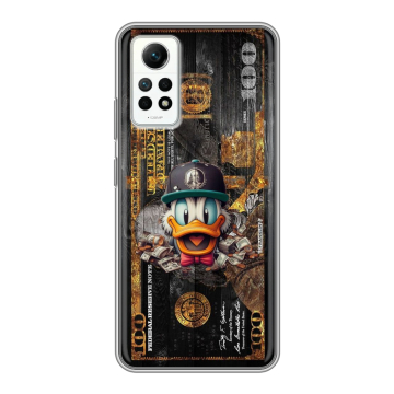 Силиконовый чехол на Xiaomi RedMi Note 12 Pro 4G с принтом Дональд Дак Доллар