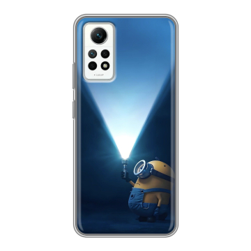Силиконовый чехол на Xiaomi RedMi Note 12 Pro 4G с принтом Миньоны