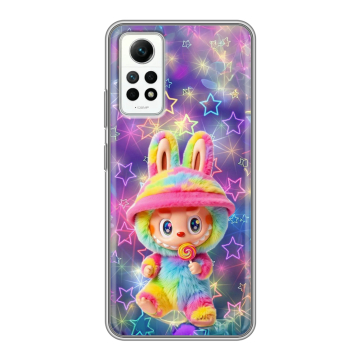 Силиконовый чехол на Xiaomi RedMi Note 12 Pro 4G с принтом Labubu Лабубу