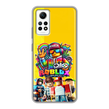 Силиконовый чехол на Xiaomi RedMi Note 12 Pro 4G с принтом Roblox Роблокс