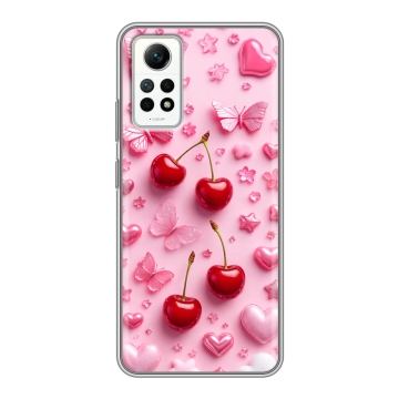 Силиконовый чехол на Xiaomi RedMi Note 12 Pro 4G с принтом для девочек