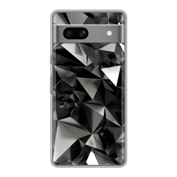 Силиконовый чехол на Google Pixel 7A с принтом Черные кристаллы