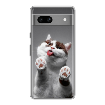 Силиконовый чехол на Google Pixel 7A с принтом Коты