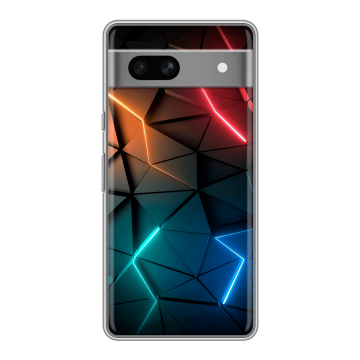 Силиконовый чехол на Google Pixel 7A с принтом Абстракция неон
